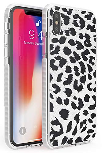 Case Warehouse Rar Leopard weißer Druck Impact Hülle kompatibel mit iPhone XS TPU Schutz Light Phone Tasche mit Hot Fashion Tierwelt Tierdruck Katze Wild von Case Warehouse