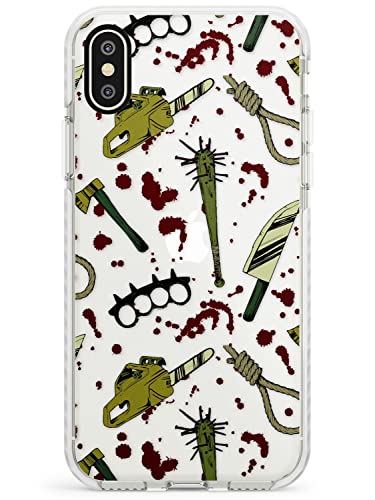 Movie Massacre Impact Phone Case für iPhone XR | Schutzhülle Dual Layer Bumper TPU Silikon Cover Muster Gedruckt | Horror Halloween Blutfilm Muster von Case Warehouse