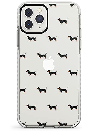 Schutzhülle für iPhone 12 / 12 Pro, Dackel-Motiv, transparent, TPU, leicht, stark, mit Haustier-Weiner-Hund, Doxie, Welpen-Rasse von Case Warehouse