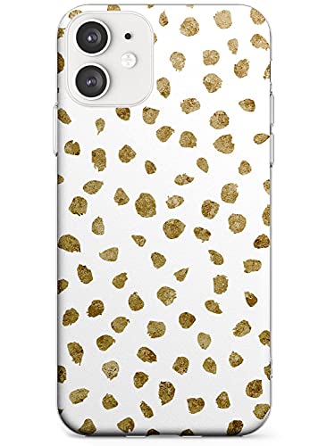 Schutzhülle für iPhone 12 Mini, TPU, Motiv Dalmatiner, gepunktet, goldfarben von Case Warehouse