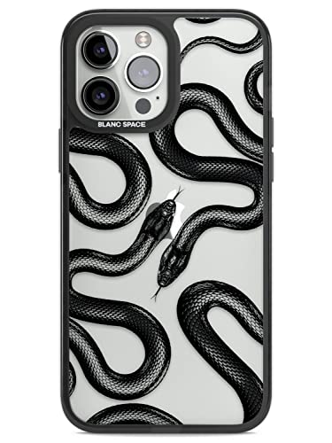 Snakes Black Impact Impact Handyhülle für iPhone 13 Pro Max | schützende doppellagige Stoßstange TPU Silikon Cover Muster gedruckt | Muster Reptilien dunkle Hexe Textur von Case Warehouse