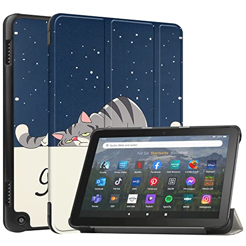 Case2go - Hülle kompatibel mit Amazon Fire 8 HD (2022) - Tablet-Hüllen - TPU Tablet Case Schutzhülle - Gute Nacht von Case2go