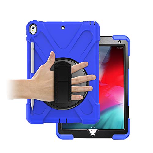 Case2go - Hülle kompatibel mit Apple iPad 10.2 (2021/2020/2019) - Mit Griff - Plastik Tablet Case Schutzhülle - Blau von Case2go