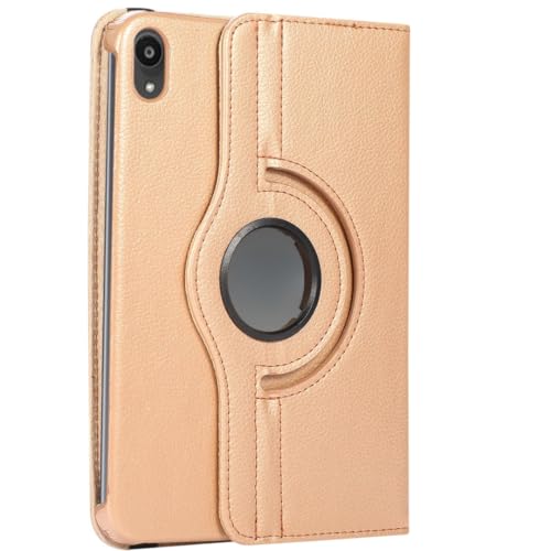 Case2go - Hülle kompatibel mit Apple iPad Mini 6 8.3 (2021) - Drehbare Abdeckung - Kunstleder Tablet Case Schutzhülle - Gold von Case2go