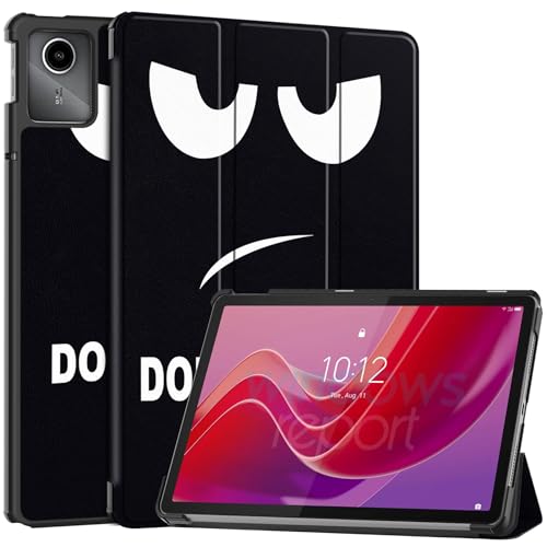 Case2go - Hülle kompatibel mit Lenovo Tab M11 - Auto/Wake-Funktion - Kunstleder TPU Tablet Case Schutzhülle - Don’t Touch me von Case2go