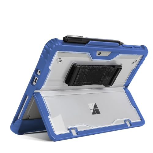 Case2go - Hülle kompatibel mit Microsoft Surface Pro 8 (13 Kaliber) - Kompatibel mit Tastatur - TPU Tablet Case Schutzhülle - Blau von Case2go