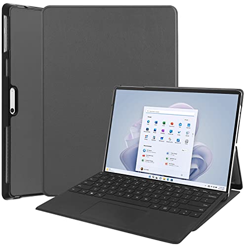 Case2go - Hülle kompatibel mit Microsoft Surface Pro 9 - Mit Standfunktion - TPU Tablet Case Schutzhülle - Grau von Case2go