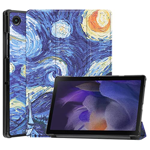 Case2go - Hülle kompatibel mit Samsung Galaxy Tab A8 10.5 (2021) - Mit AutoWake-Funktion - Kunstleder Tablet Case Schutzhülle - Sternenklarer Himmel von Case2go