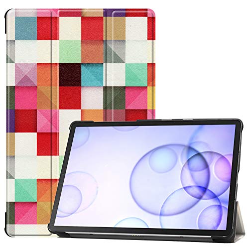 Case2go - Hülle kompatibel mit Samsung Galaxy Tab S6 10.5 (2019) - Mit Standfunktion - Kunstleder Tablet Case Schutzhülle - Blöcke von Case2go