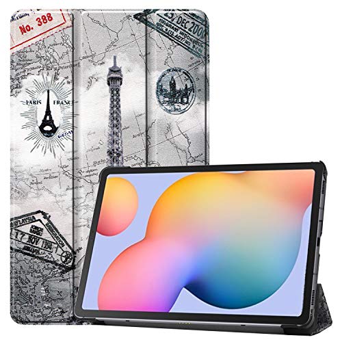 Case2go - Hülle kompatibel mit Samsung Galaxy Tab S6 Lite (2020/2022) - Mit Standfunktion - Kunstleder Tablet Case Schutzhülle - Eiffelturm von Case2go