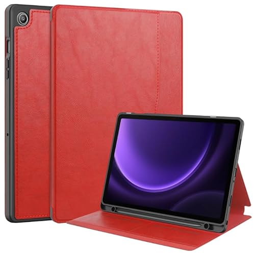 Case2go - Hülle kompatibel mit Samsung Galaxy Tab S9/S9 FE (2023) - Automatische Wake-/Sleep-Funktion - TPU Tablet Case Schutzhülle - Rot von Case2go