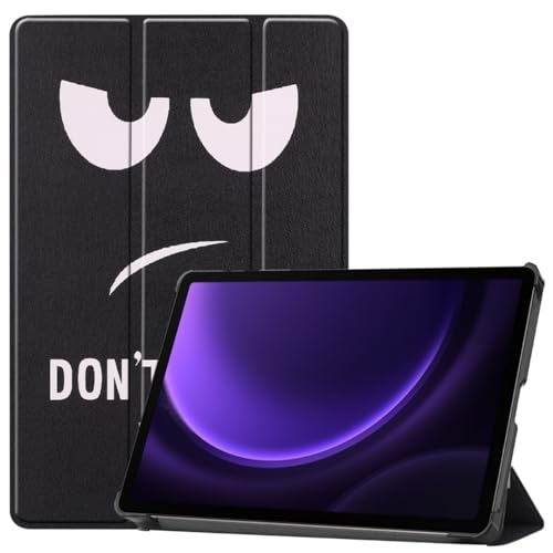 Case2go - Hülle kompatibel mit Samsung Galaxy Tab S9 FE - Dreifach faltbares Etui - TPU Tablet Case Schutzhülle - Fass Mich Nicht an von Case2go
