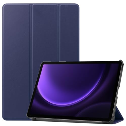 Case2go - Hülle kompatibel mit Samsung Galaxy Tab S9 FE Plus - Dreifach faltbares Etui - TPU Tablet Case Schutzhülle - Dunkelblau von Case2go