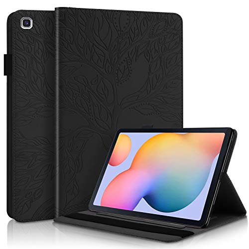 CaseFun Hülle für Samsung Galaxy Tab S6 Lite 10.4 2022/2020 SM-P610/P613/P615/P619 Ultra Slim TPU Schutzhülle Tasche Folio Flip Stand Cover, Schwarz von CaseFun