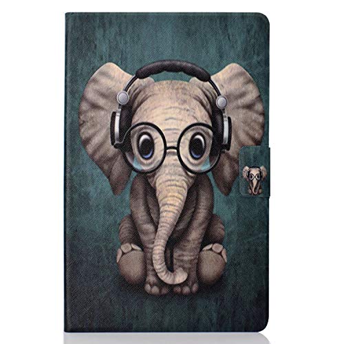 CaseFun Samsung Galaxy Tab A 10.5 Hülle, Slim PU Leder Flip Stand Schutzhülle mit Auto Schlaf/Wach Funktion für Samsung Galaxy Tab A 10.5 SM-T590/T595 Elefant CaseFun Samsung Galaxy Tab A 10.5 Hülle, Slim PU Leder Flip Stand Schutzhülle mit Auto Schlaf/Wach Funktion für Samsung Galaxy Tab A 10.5 SM-T590/T595 Elefant von CaseFun
