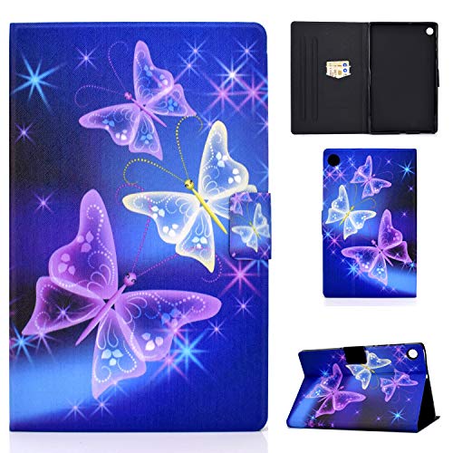 Hülle für Huawei MatePad T10S T10 2020 Tablet Leichtes PU-Leder Niedlich Schönes Muster Anti-Rutsch-Ständer Flip Wallet Cover mit Kartenhalter Huawei MatePad T 10S / T 10 (Sternschmetterling) von CaseFun