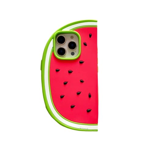 CaseGame Niedliche Hülle, kompatibel mit iPhone 15, weiches Silikon, Cartoon-3D-Wassermelonen-Charakter, Anime, Kawaii, Obst, kreative Form, stoßfeste Schutzhülle für Damen und Herren, Rot CaseGame Niedliche Hülle, kompatibel mit iPhone 15, weiches Silikon, Cartoon-3D-Wassermelonen-Charakter, Anime, Kawaii, Obst, kreative Form, stoßfeste Schutzhülle für Damen und Herren, Rot von CaseGame
