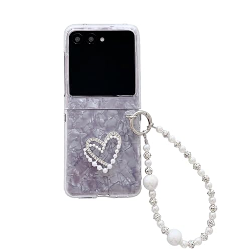 CaseGame Niedliche Schutzhülle, kompatibel mit Motorola Razr 60, mit Perlenkette, Glitzer, 3D-Liebesschale, Textur, funkelnd, stoßfest, für Razr 60 für Damen CaseGame Niedliche Schutzhülle, kompatibel mit Motorola Razr 60, mit Perlenkette, Glitzer, 3D-Liebesschale, Textur, funkelnd, stoßfest, für Razr 60 für Damen von CaseGame