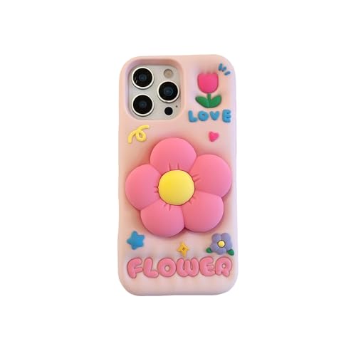 CaseGame Niedliche Schutzhülle, kompatibel mit iPhone 14 Pro Max, weiches Silikon, Cartoon-3D-Blume, kreativ, bunte Blumen, stoßfest, kompatibel mit iPhone 14 Pro Max, für Damen und Herren CaseGame Niedliche Schutzhülle, kompatibel mit iPhone 14 Pro Max, weiches Silikon, Cartoon-3D-Blume, kreativ, bunte Blumen, stoßfest, kompatibel mit iPhone 14 Pro Max, für Damen und Herren von CaseGame