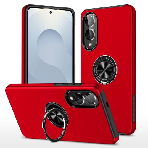CaseGame Schutzhülle für Samsung Galaxy S25 Edge mit unsichtbarem Ringständer, Militärqualität, strapazierfähig, stoßfest, für Damen und Herren, Rot CaseGame Schutzhülle für Samsung Galaxy S25 Edge mit unsichtbarem Ringständer, Militärqualität, strapazierfähig, stoßfest, für Damen und Herren, Rot von CaseGame