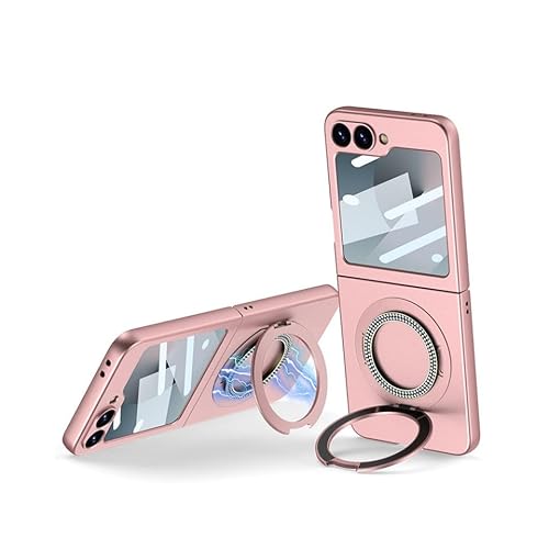 CaseGame Schutzhülle für Samsung Galaxy Z Flip 6, mit unsichtbarem Ständer und Displayschutzfolie auf der Vorderseite, schlanke, stoßfeste Schutzhülle für Z Flip 6, für Damen und Herren, Rosa CaseGame Schutzhülle für Samsung Galaxy Z Flip 6, mit unsichtbarem Ständer und Displayschutzfolie auf der Vorderseite, schlanke, stoßfeste Schutzhülle für Z Flip 6, für Damen und Herren, Rosa von CaseGame