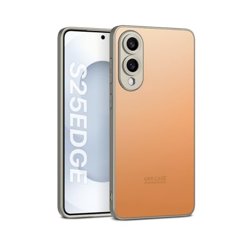 CaseGame Schutzhülle kompatibel mit Samsung Galaxy S25 Edge, ultradünn, galvanisierter Rahmen, Militärqualität, stoßfest, Vollkamera-Schutzhülle für Galaxy S25 Edge, für Damen und Herren, Orange CaseGame Schutzhülle kompatibel mit Samsung Galaxy S25 Edge, ultradünn, galvanisierter Rahmen, Militärqualität, stoßfest, Vollkamera-Schutzhülle für Galaxy S25 Edge, für Damen und Herren, Orange von CaseGame