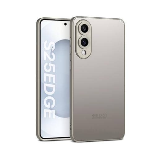 CaseGame Schutzhülle kompatibel mit Samsung Galaxy S25 Edge, ultradünn, galvanisierter Rahmen, Militärqualität, stoßfest, Vollkamera-Schutzhülle für Galaxy S25 Edge, für Damen und Herren, Weiß von CaseGame