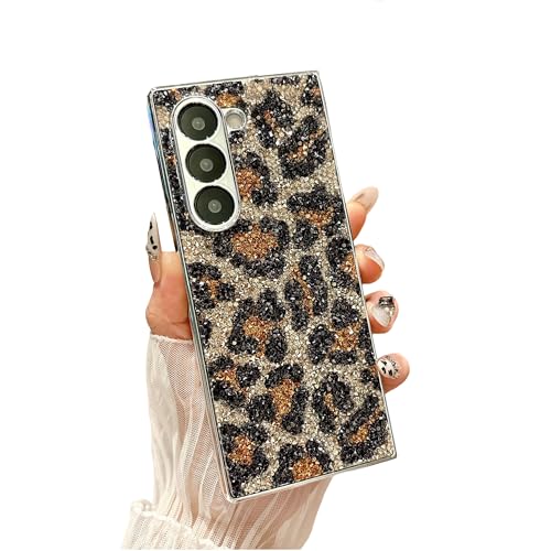 CaseGame Schutzhülle mit Glitzer-Leopardenmuster, kompatibel mit Samsung Galaxy Z Fold 5, hartes Polycarbonat, ästhetische Textur, stoßfest, Schutzhülle für ZFold5 für Damen, Braun CaseGame Schutzhülle mit Glitzer-Leopardenmuster, kompatibel mit Samsung Galaxy Z Fold 5, hartes Polycarbonat, ästhetische Textur, stoßfest, Schutzhülle für ZFold5 für Damen, Braun von CaseGame