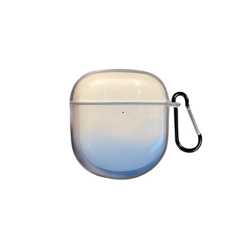 CaseGame Transparente Hülle, kompatibel mit Bose QuietComfort Earbuds II/QC Ultra Ohrhörern mit Schlüsselanhänger, weiches TPU, Farbverlauf, Transparenz, stoßfeste Schutzhülle für Damen von CaseGame