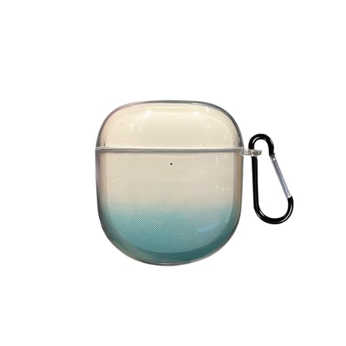 CaseGame Transparente Hülle, kompatibel mit Bose QuietComfort Earbuds II/QC Ultra Ohrhörern mit Schlüsselanhänger, weiches TPU, Farbverlauf, Transparenz, stoßfeste Schutzhülle für Damen von CaseGame