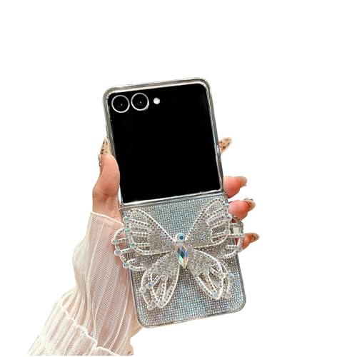 Glitzer, kompatibel mit Samsung Galaxy Z Flip 7, niedlicher glänzender Diamant, 3D-Schmetterling, glitzernd, luxuriös, stoßfest, Schutzhülle für Z Flip 7, für Damen und Herren Glitzer, kompatibel mit Samsung Galaxy Z Flip 7, niedlicher glänzender Diamant, 3D-Schmetterling, glitzernd, luxuriös, stoßfest, Schutzhülle für Z Flip 7, für Damen und Herren von CaseGame