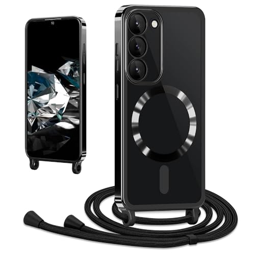 CaseLover Magnetische Handykette für Samsung Galaxy S21 FE 5G Hülle mit Band Klare Silikon Necklace Handyhülle mit Kordel zum Umhängen Stossfest mit Kameraschutz Bumper Handy Schutzhülle, Schwarz CaseLover Magnetische Handykette für Samsung Galaxy S21 FE 5G Hülle mit Band Klare Silikon Necklace Handyhülle mit Kordel zum Umhängen Stossfest mit Kameraschutz Bumper Handy Schutzhülle, Schwarz von CaseLover