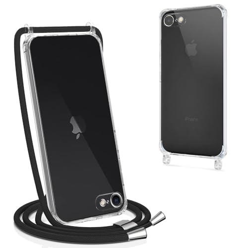 Handykette für iPhone SE 2022/6/6S/7/8/SE 2020 Hülle mit Band, CaseLover Necklace Handyhülle mit Abnehmbar Kordel zum Umhängen Stossfest Transparent Handy Schutzhülle mit Schwarz Schnur für iPhone 8/7 Handykette für iPhone SE 2022/6/6S/7/8/SE 2020 Hülle mit Band, CaseLover Necklace Handyhülle mit Abnehmbar Kordel zum Umhängen Stossfest Transparent Handy Schutzhülle mit Schwarz Schnur für iPhone 8/7 von CaseLover