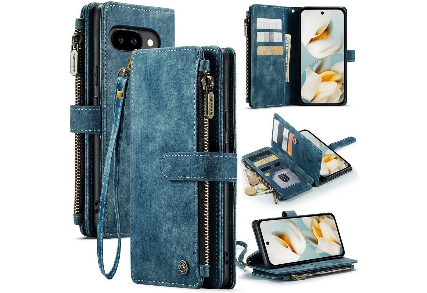 CaseMe Handyhülle Für Google Pixel 9a Kunstleder Multifunktion C30 Wallet Tasche Blau, Kunst-Leder Schutz Tasche Smart Case Multifunktion CaseMe Handyhülle Für Google Pixel 9a Kunstleder Multifunktion C30 Wallet Tasche Blau, Kunst-Leder Schutz Tasche Smart Case Multifunktion von CaseMe