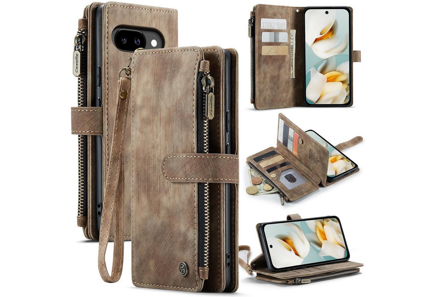 CaseMe Handyhülle Für Google Pixel 9a Kunstleder Multifunktion C30 Wallet Tasche Braun, Kunst-Leder Schutz Tasche Smart Case Multifunktion CaseMe Handyhülle Für Google Pixel 9a Kunstleder Multifunktion C30 Wallet Tasche Braun, Kunst-Leder Schutz Tasche Smart Case Multifunktion von CaseMe