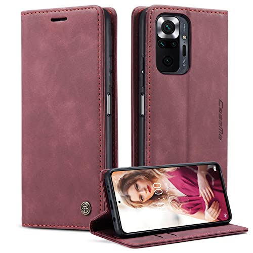 caseme Handyhülle für Xiaomi Redmi Note 10 Pro/Note 10 Pro Max Hülle Premium Leder Klappbar Flip Case Magnet Kartenfach Standfunktion Tasche Schutzhülle für Redmi Note 10 Pro/Note 10 Pro Max - Weinrot caseme Handyhülle für Xiaomi Redmi Note 10 Pro/Note 10 Pro Max Hülle Premium Leder Klappbar Flip Case Magnet Kartenfach Standfunktion Tasche Schutzhülle für Redmi Note 10 Pro/Note 10 Pro Max - Weinrot von CaseMe