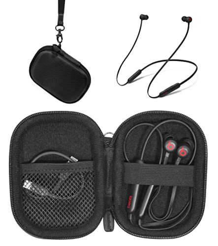 CaseSack Schutzhülle für Beats Flex Wireless Ohrhörer Auch für Powerbeats Hochleistungs-Kabellose Ohrhörer, Mesh-Ladekabeltasche (schwarz) von CaseSack