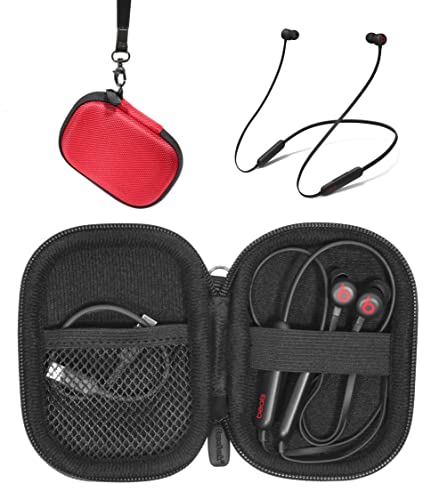 CaseSack Schutzhülle für Beats Flex Wireless-Ohrhörer Auch für Powerbeats Hochleistungs-Wireless-Ohrhörer, Netzkabel, Rot von CaseSack