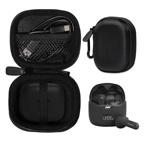CaseSack Schutzhülle für JBL Tune Flex True Wireless Noise Cancelling Ohrhörer (schwarz) von CaseSack