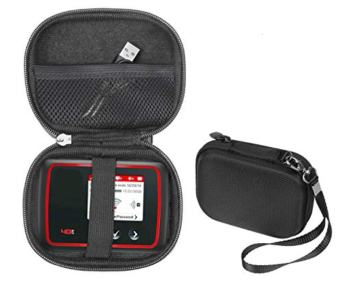 CaseSack Schutzhülle für Verizon MiFi 6620L Jetpack 4G LTE Mobile Hotspot, Netztasche für Kabel, USB und anderes Zubehör, abnehmbare Handschlaufe (Schwarz) von CaseSack