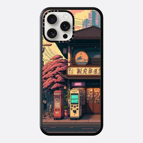 CaseWise für iPhone 16 Pro Hülle mit Japan gestaltet von M Art, Schutzhülle und iPhone 16 Pro kompatibel mit MagSafe, Stoßfest, Kratzfest, Schwarz von CaseWise