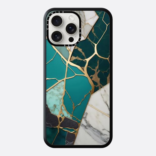für iPhone 13 Mini Hülle mit Abstraktes Jade-Kintsugi gestaltet von Pixaverse, Magnetische Handyhülle für iPhone 13 Mini, Ultradünn, Stoßfest, Schwarz von CaseWise