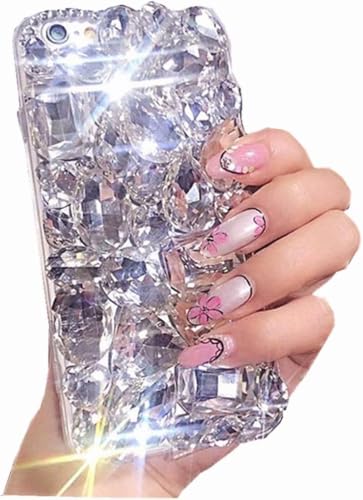 3D Handmade Luxury Sparkle Crystal Rhinestone Diamond Glitter Bling Clear TPU Silicone Phone Case for iPhone 16 Pro Max von Caseative