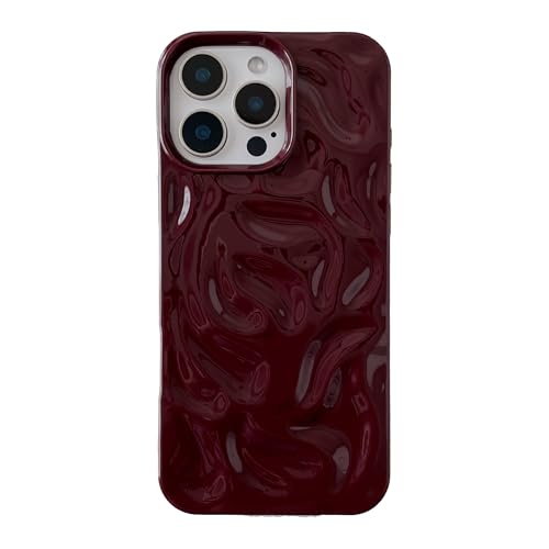 Caseative Schutzhülle für iPhone 13 Pro Max, Wellenmuster, Wasserwellen-Design, Weinrot, 13 Pro Max Caseative Schutzhülle für iPhone 13 Pro Max, Wellenmuster, Wasserwellen-Design, Weinrot, 13 Pro Max von Caseative