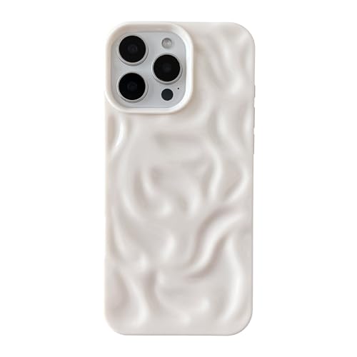 Caseative Schutzhülle für iPhone 15 Pro Max, Wellenmuster, Wasserwellen-Design, Weiß, 15 Pro Max Caseative Schutzhülle für iPhone 15 Pro Max, Wellenmuster, Wasserwellen-Design, Weiß, 15 Pro Max von Caseative