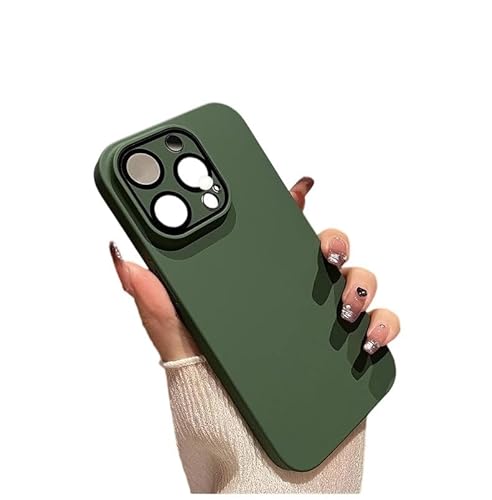 Caseative Schutzhülle für iPhone 15 Pro Max, vollständiger Kameralinsenschutz, weiche Handyhülle (Grün, 15 Pro Max) von Caseative