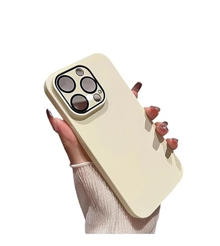 Caseative Schutzhülle für iPhone 15 Pro Max, vollständiger Kameralinsenschutz, weiche Handyhülle (Weiß, 15 Pro Max) von Caseative
