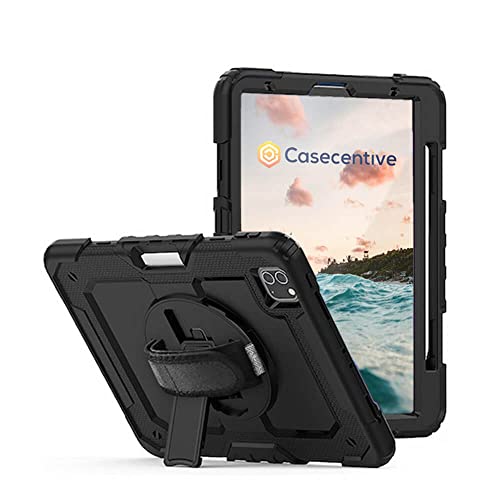 Casecentive Handstrap Pro Hardcase mit Griff iPad Pro 11" 2022/2021 / 2020/2018 schwarz von Casecentive