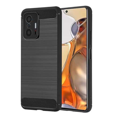 Casecious Schutzhülle für Xiaomi 11T Pro, Karbonfaser, weiches TPU, gebürstetes Design, Schwarz Casecious Schutzhülle für Xiaomi 11T Pro, Karbonfaser, weiches TPU, gebürstetes Design, Schwarz von Casecious