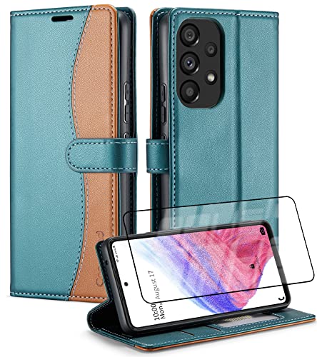 Casecond Handyhülle für Samsung Galaxy A54 5G Hülle mit Schutzfolie Premium Leder Klappbar Flip Case Magnet Brieftasche Klapphülle Kartenfach RFID Schutzhülle Lederhülle Grün und Braun Casecond Handyhülle für Samsung Galaxy A54 5G Hülle mit Schutzfolie Premium Leder Klappbar Flip Case Magnet Brieftasche Klapphülle Kartenfach RFID Schutzhülle Lederhülle Grün und Braun von Casecond